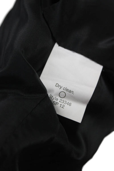 J Crew Women Wool Black Blazer Long Sleeve Buttoned Size 0