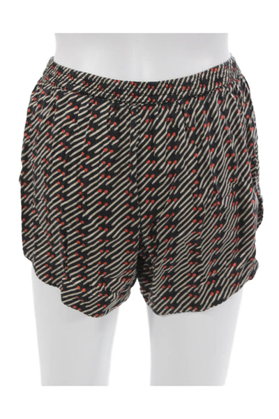 Stella McCartney Womens Silk Striped Shorts Black Size S