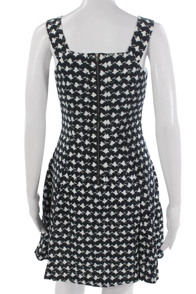 Theory Womens Fit & Flare Dress Black Square Neck Sleeveless Size 2