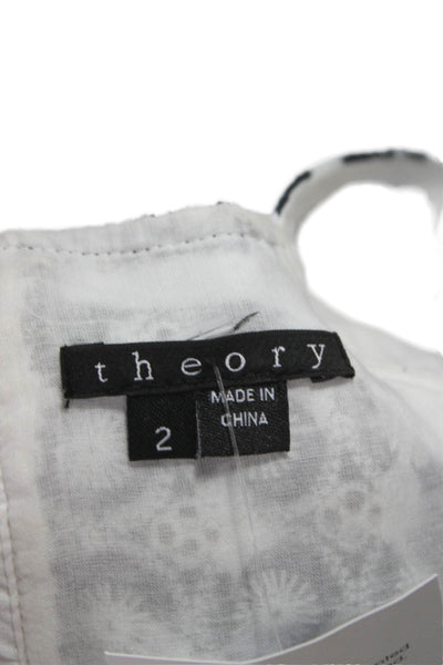 Theory Womens Fit & Flare Dress Black Square Neck Sleeveless Size 2