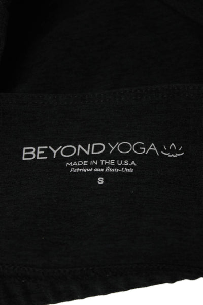 Beyond Yoga Womens Pullover Stretch Sports Bra Black Size Small