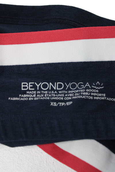 Beyond Yoga Womens Sports Bra Navy Blue Red Size Extra Small