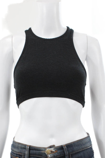 Beyond Yoga Womens Cross Strap Cut Out Back Sports Bra Black Size Small