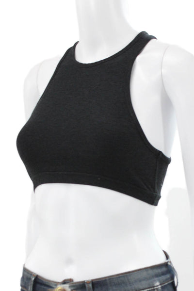 Beyond Yoga Womens Cross Strap Cut Out Back Sports Bra Black Size Small