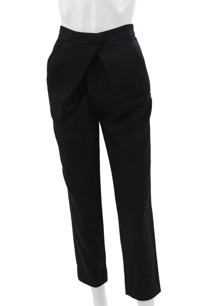 Maje Womens Dress Pants Black Triacetate Pull On Size 36