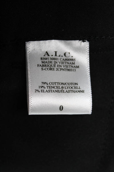 A.L.C. Women Cropped Black Pants Size 0