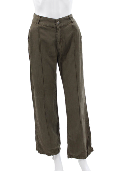 Elie Tahari Women Petite Dress Pants Tencel Green Size XS