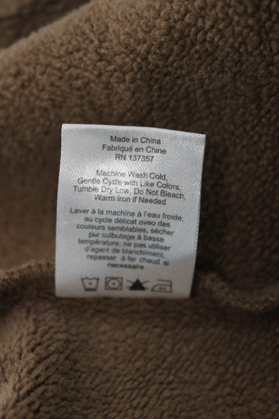 Marissa Webb Womens Brown Cotton Henley Sweatshirt Long Sleeve Size XS