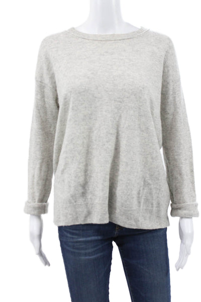 Vince Women Cashmere Pullover Sweater Crew Neck Gray Long Sleeve Size S