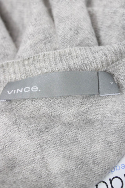 Vince Women Cashmere Pullover Sweater Crew Neck Gray Long Sleeve Size S