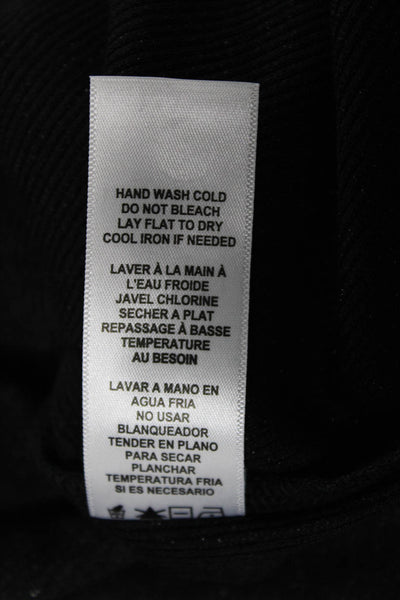 Frame Women Black Mock Neck Long Sleeve Basic Blouse Size XS