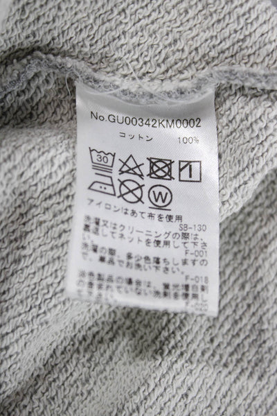 Maison Kitsune Women Cotton Crewneck Pullover Gray Long Sleeve Size 2XS