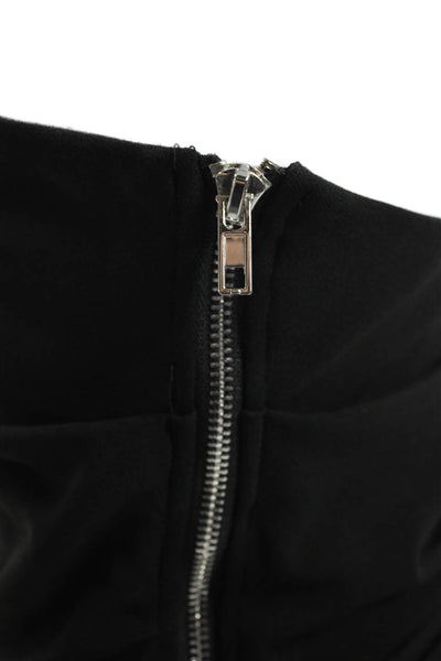 Line & Dot Womens Strapless Black Maxi Dress Polyester Zip Size S