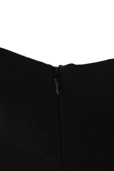 Emilio Pucci Womens Sheath Dress Black Square Neck Long Sleeve Size 38