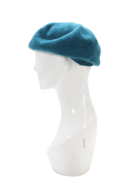 Club Monaco Womens Cashmere Knit Beret Blue One Size