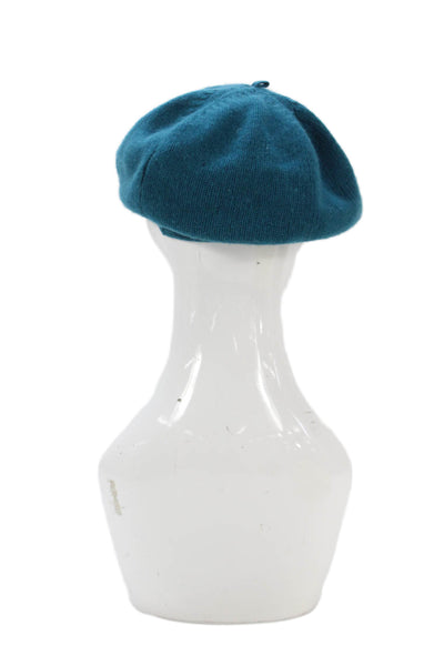 Club Monaco Womens Cashmere Knit Beret Blue One Size
