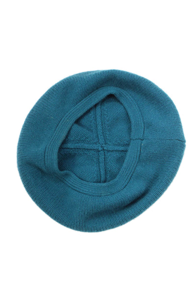 Club Monaco Womens Cashmere Knit Beret Blue One Size