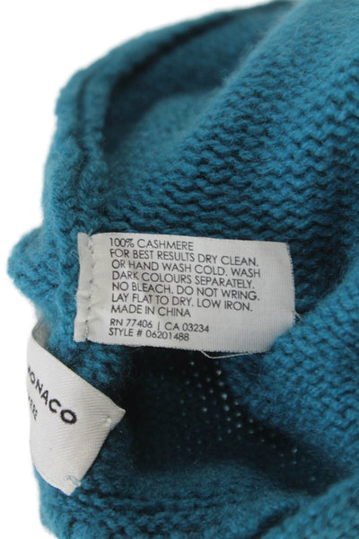 Club Monaco Womens Cashmere Knit Beret Blue One Size