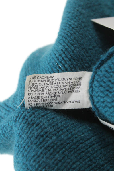 Club Monaco Womens Cashmere Knit Beret Blue One Size