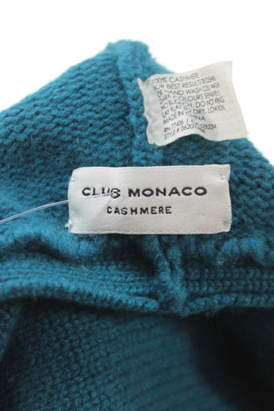 Club Monaco Womens Cashmere Knit Beret Blue One Size