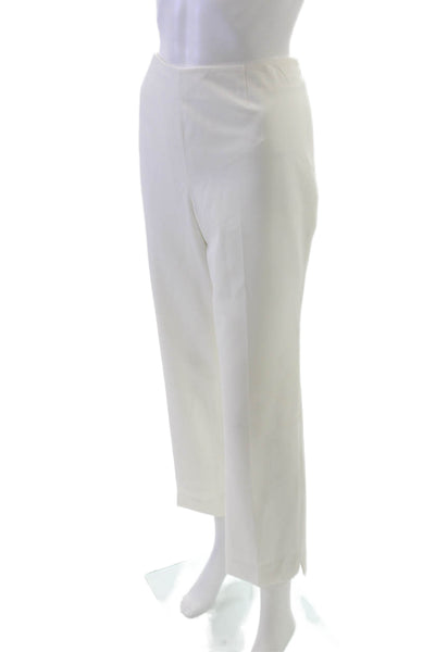 Peace of Cloth Womens Cropped White Polyester Pants Size 12