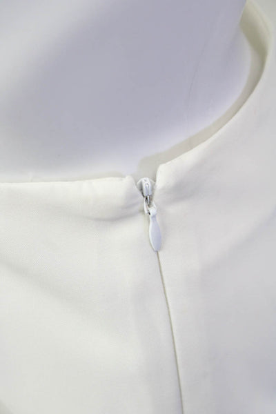 Peace of Cloth Womens Cropped White Polyester Pants Size 12
