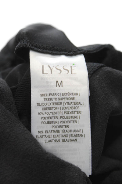 Lysse Womens Ankle Leggings Black Polyester Solid Size M