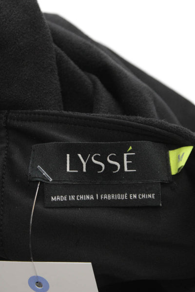 Lysse Womens Ankle Leggings Black Polyester Solid Size M