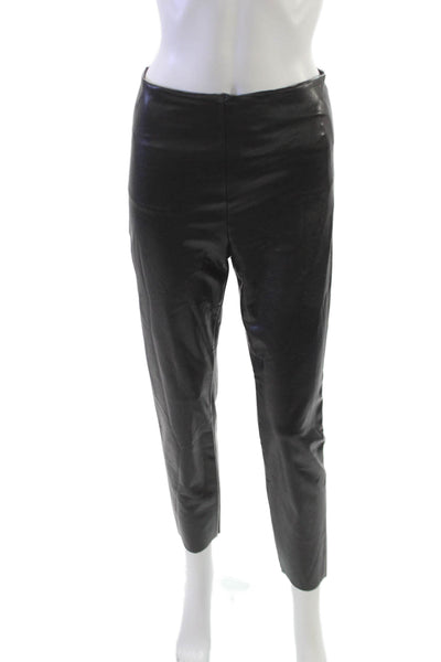 Tractr Teens Black Ankle Pants Polyurethane Pull On Juniors Size 6