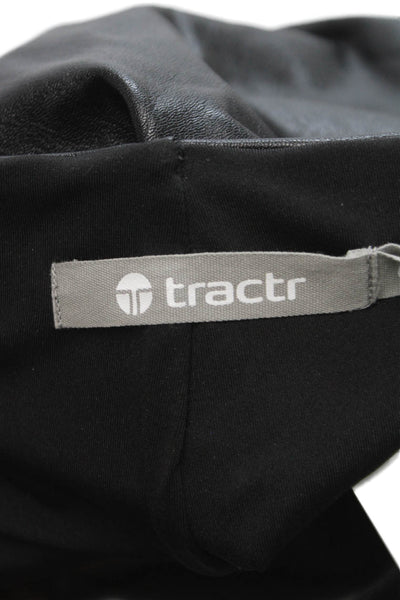Tractr Teens Black Ankle Pants Polyurethane Pull On Juniors Size 6