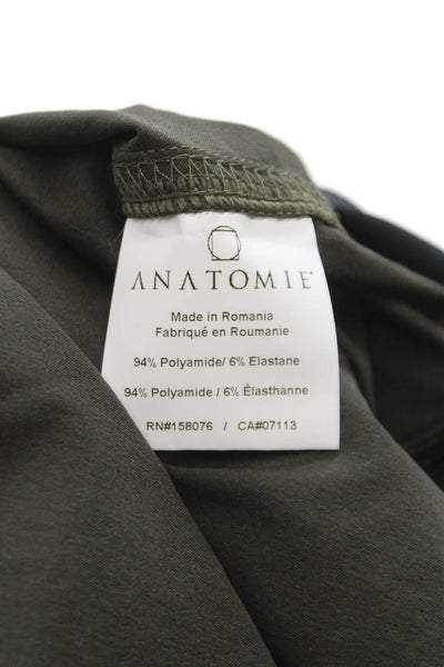 Anatomie Womens Capri Green Polyamide Pull-On 27in Inseam Size L