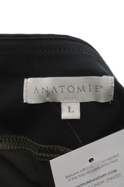 Anatomie Womens Capri Green Polyamide Pull-On 27in Inseam Size L