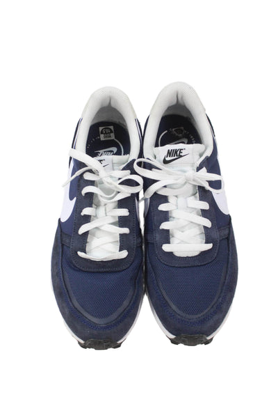 Nike Mens Suede Paneled Detail Sneakers Blue Size 10.5