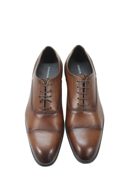 Nordstrom Mens Leather Derby Dress Shoes Brown Size 11.5