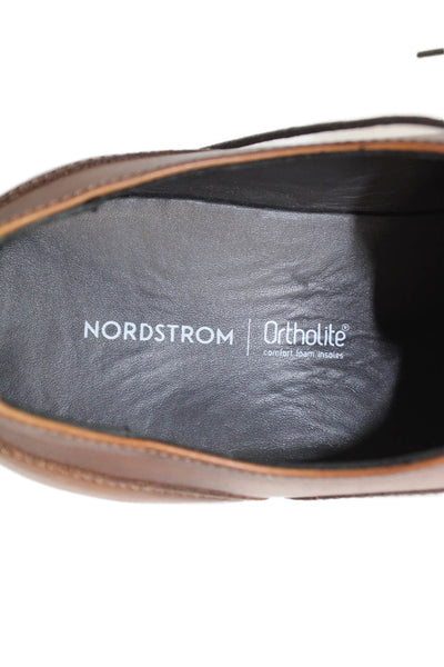 Nordstrom Mens Leather Derby Dress Shoes Brown Size 11.5