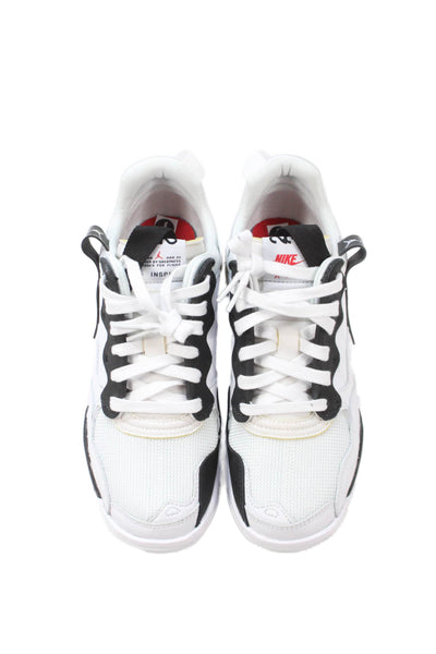 Air Jordan Mens Paneled Clear Sole Detail Sneakers White Size 8