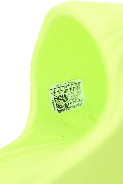 Adidas Mens Casual Geometric Slides Neon Green Size 13