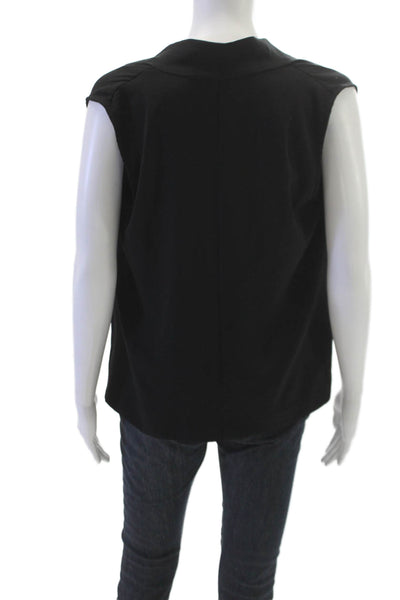 Theory Womens Black Cowl Neck Sleeveless Basic Blouse Size M