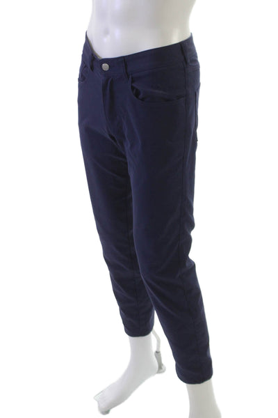 Peter Millar Mens Chino Pants Blue Polyester Button Size 30