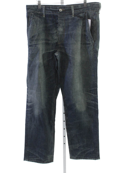 Rag & Bone Men Straight Jeans Blue Cotton Blend Button Fly Size 33