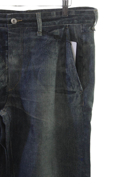 Rag & Bone Men Straight Jeans Blue Cotton Blend Button Fly Size 33