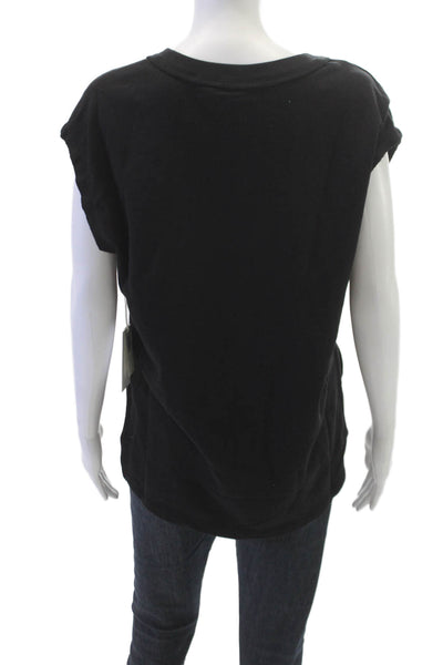 Z Supply Womens V-Neck Basic Tank Black Sleeveless Size S
