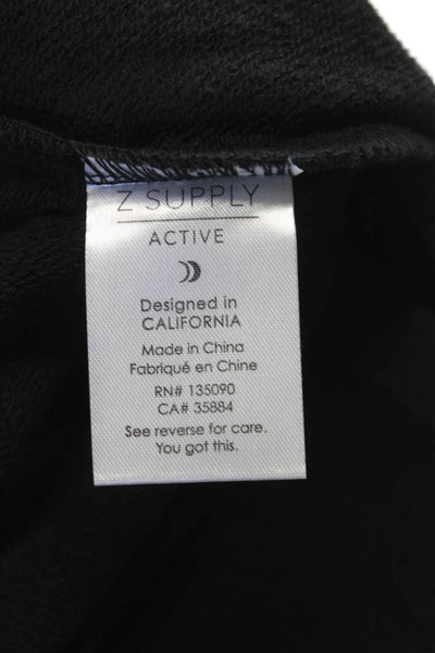 Z Supply Womens Basic V-Neck T-Shirt Sleeveless Black 80% Cotton Size XS