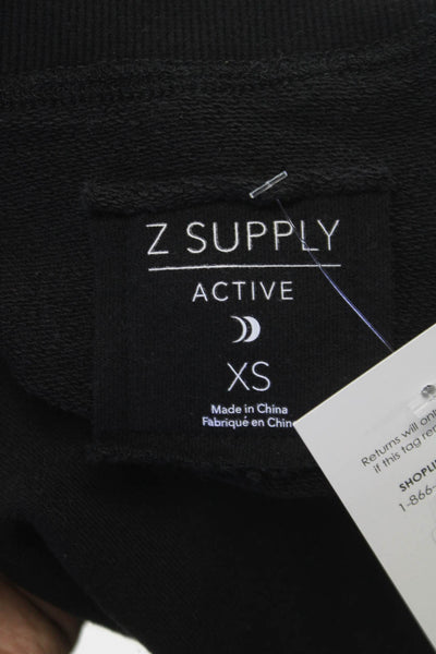 Z Supply Womens Basic V-Neck T-Shirt Sleeveless Black 80% Cotton Size XS