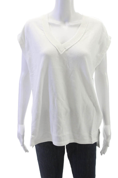 Z Supply Womens Basic V-Neck Sleeveless Tank White Size S