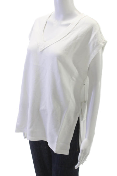 Z Supply Womens Basic V-Neck Sleeveless Tank White Size S
