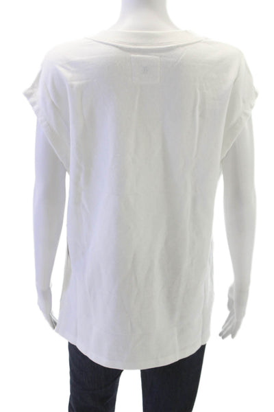 Z Supply Womens Basic V-Neck Sleeveless Tank White Size S