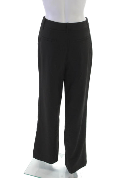 NIA Womens Dress Pants Black Polyester Button Size S