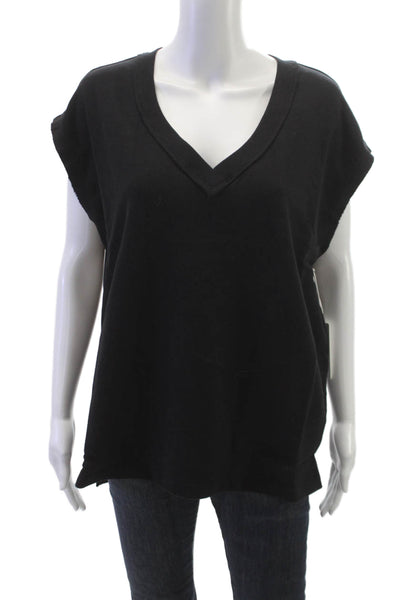 Z Supply Women Tunic T-Shirt Black V-Neck Sleeveless Size M
