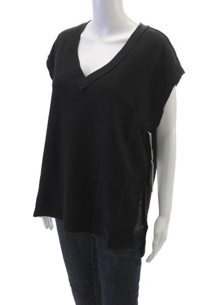 Z Supply Women Tunic T-Shirt Black V-Neck Sleeveless Size M